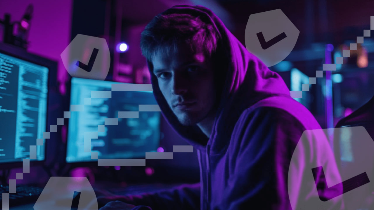 Специалист по кибербезопасности за работой с мониторингом угроз